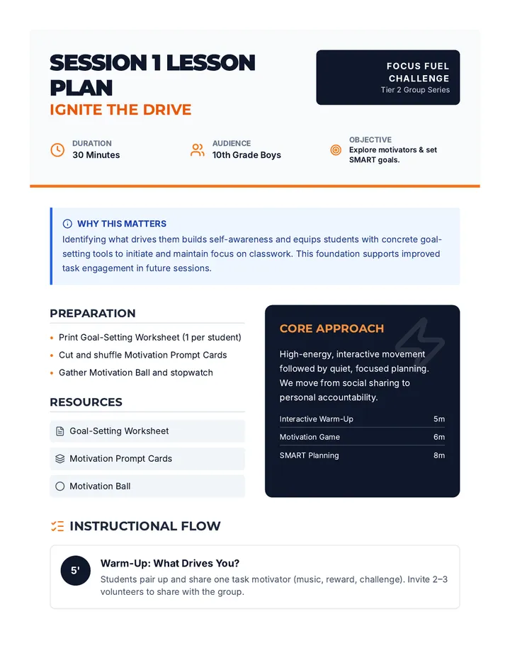 Session 1 Lesson Plan Teacher Guide