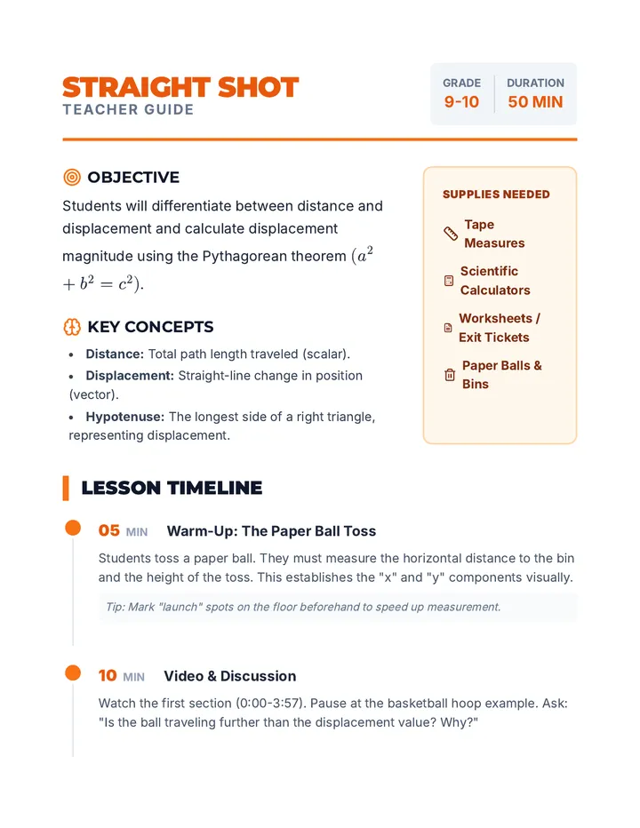 Straight Shot Teacher Guide