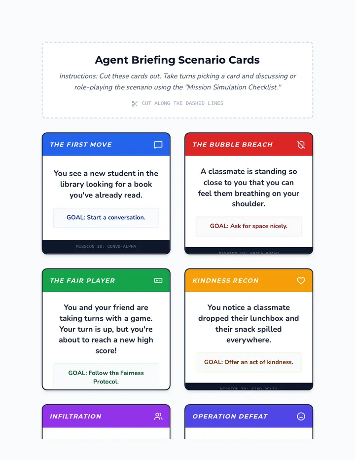 Agent Briefing Cards