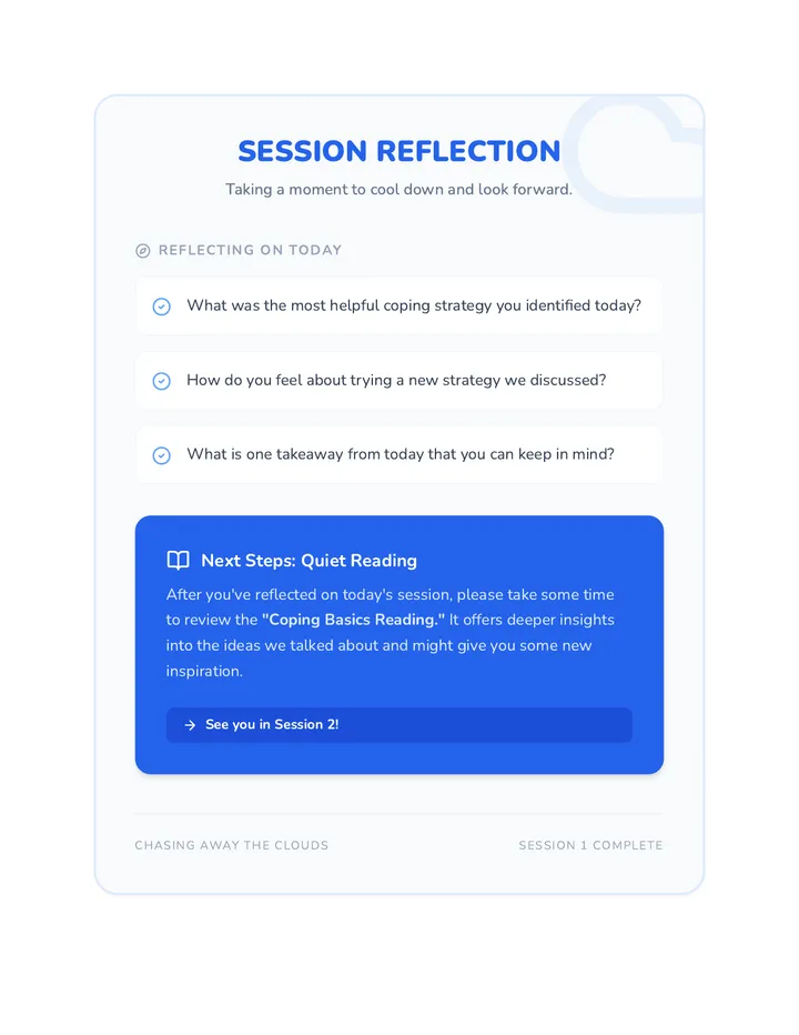 Session 1 Reflection Card