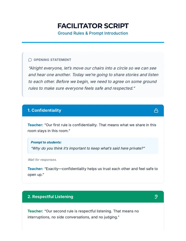 Ground Rules & Prompts Script