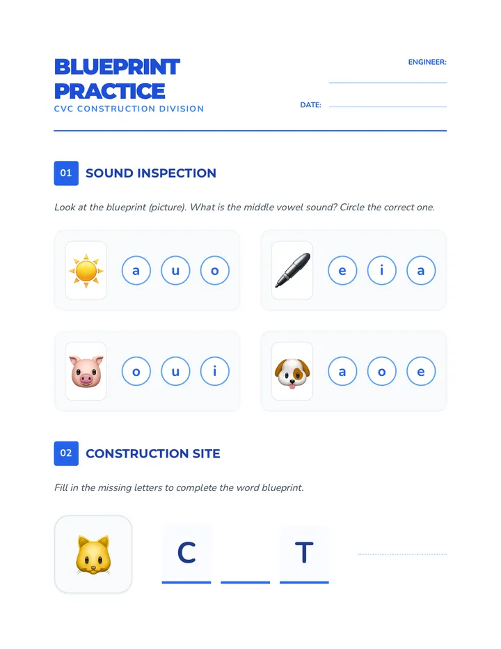 Blueprint Practice Sheet