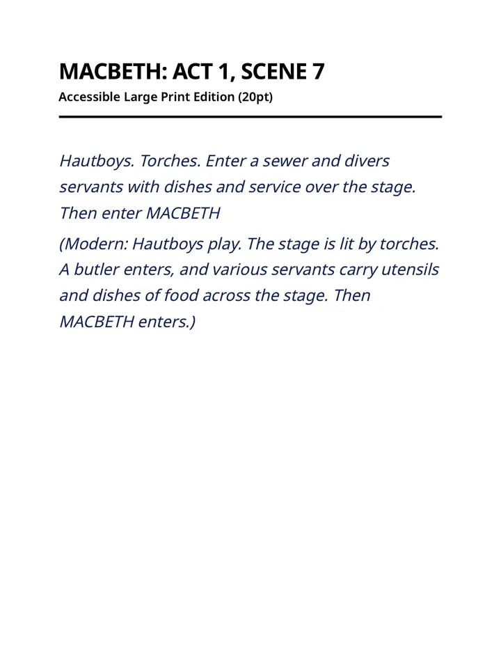 Macbeth Scene 7 Accessible Document