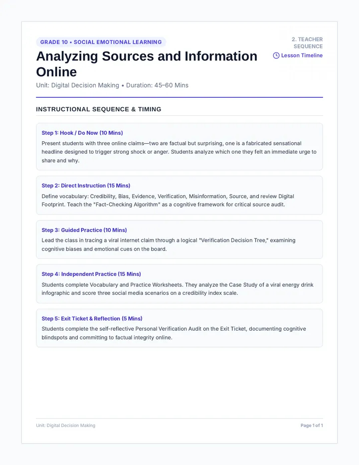 Sources Teacher Sequence