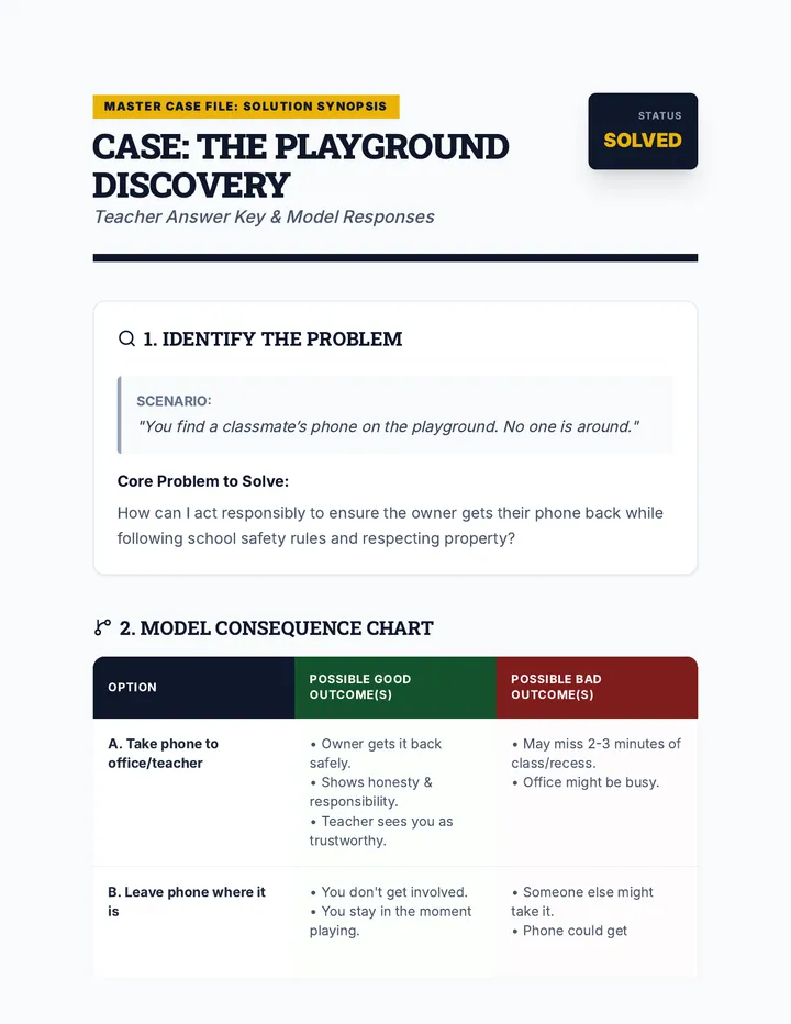 Solution Synopsis Key