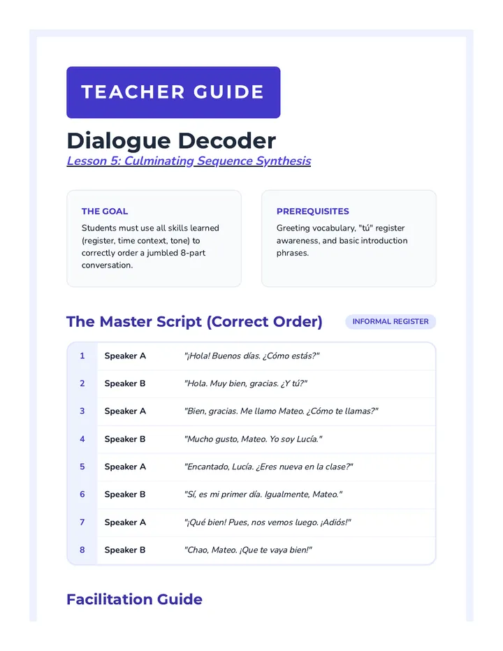Dialogue Decoder Teacher Guide