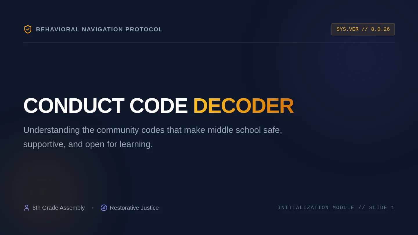 Conduct Code Decoder Slides