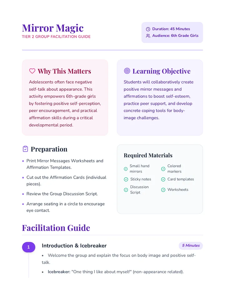Mirror Magic Lesson Plan