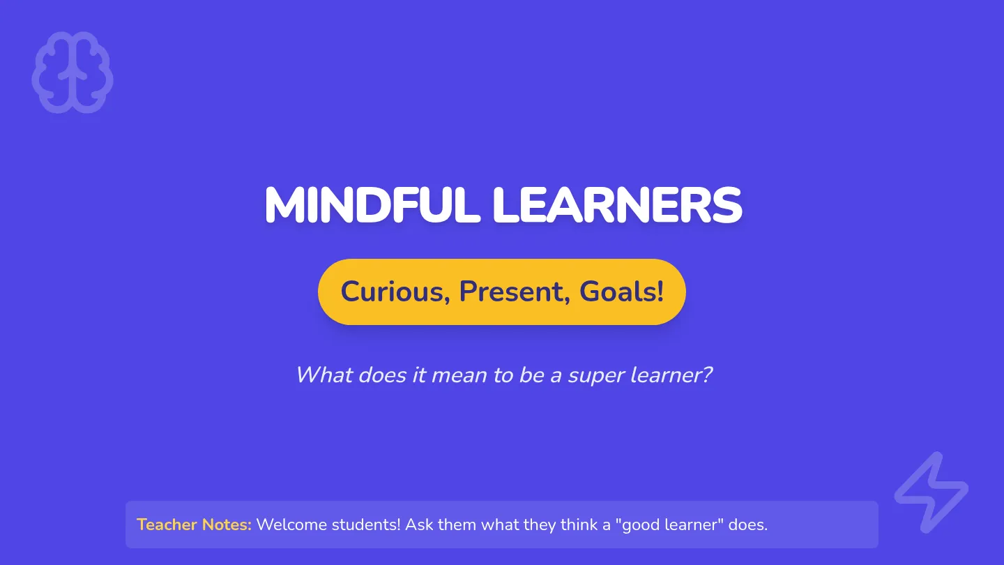 Mindful Learners Slide Deck Slides