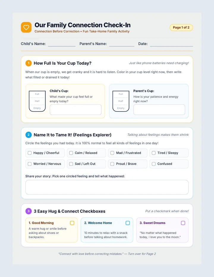 Family Connection Activity Sheet