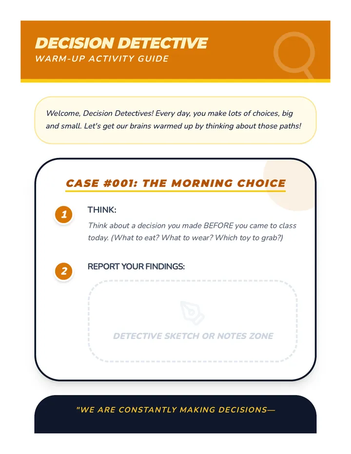 Decision Detective Warm Up