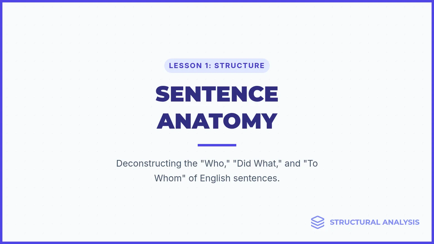Sentence Anatomy Slides