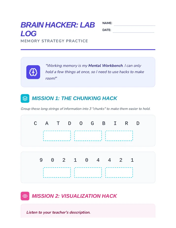 Memory Lab Log