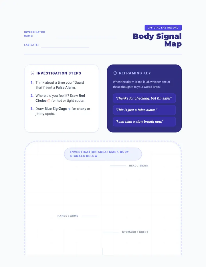 Body Signal Map Worksheet