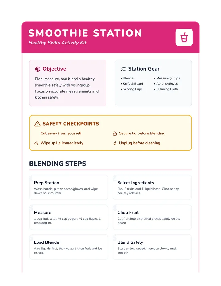 Smoothie Station Activity Kit