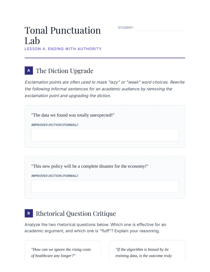 Tonal Punctuation Lab