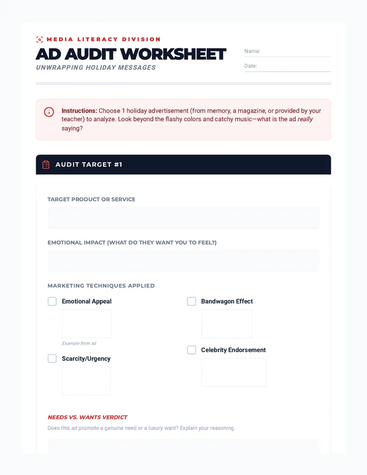 Ad Audit Worksheet