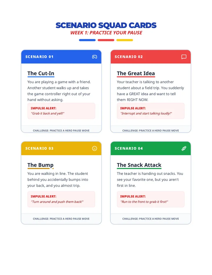Week 1 Scenario Squad Cards