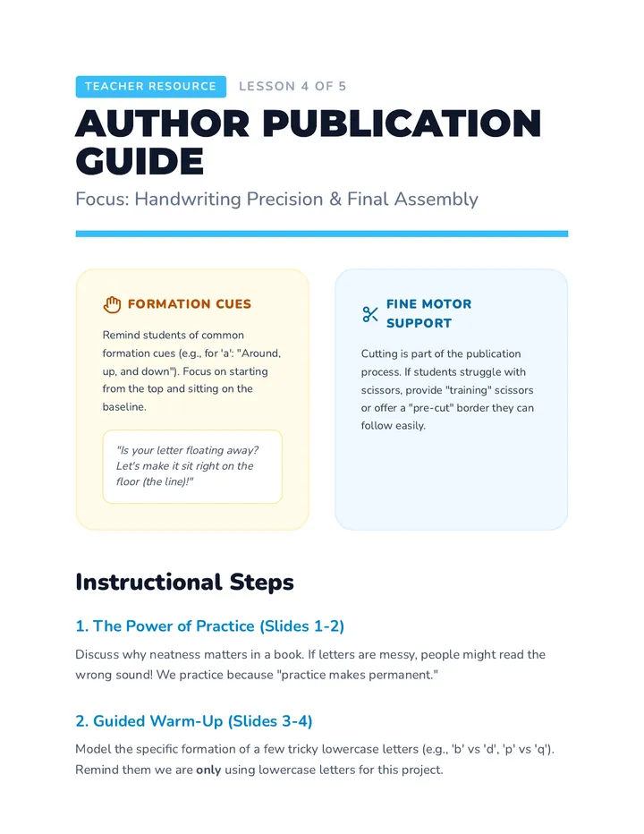 Handwriting Facilitation Guide