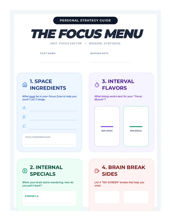 Focus Menu Project Activity