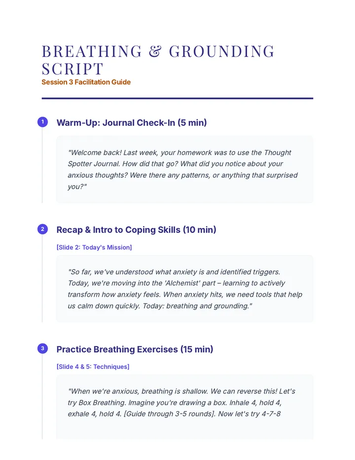 Breathing & Grounding Script
