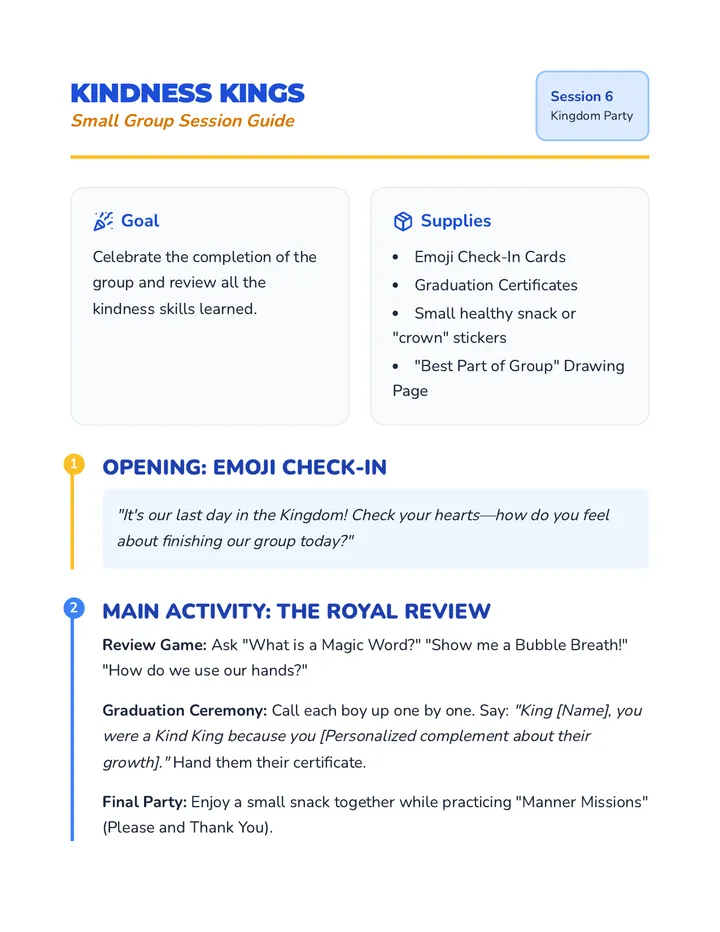 Session 6 Teacher Guide