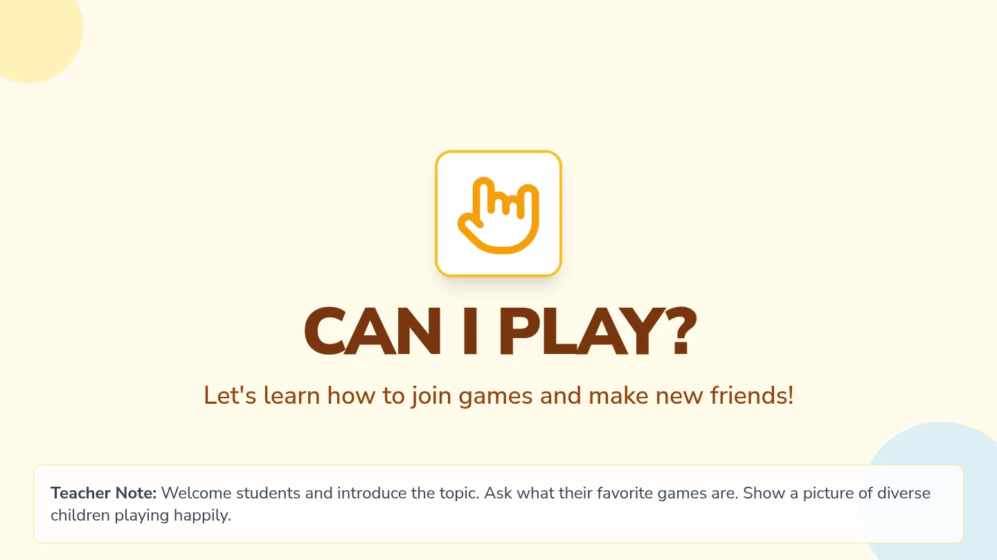 Can I Play Slide Deck