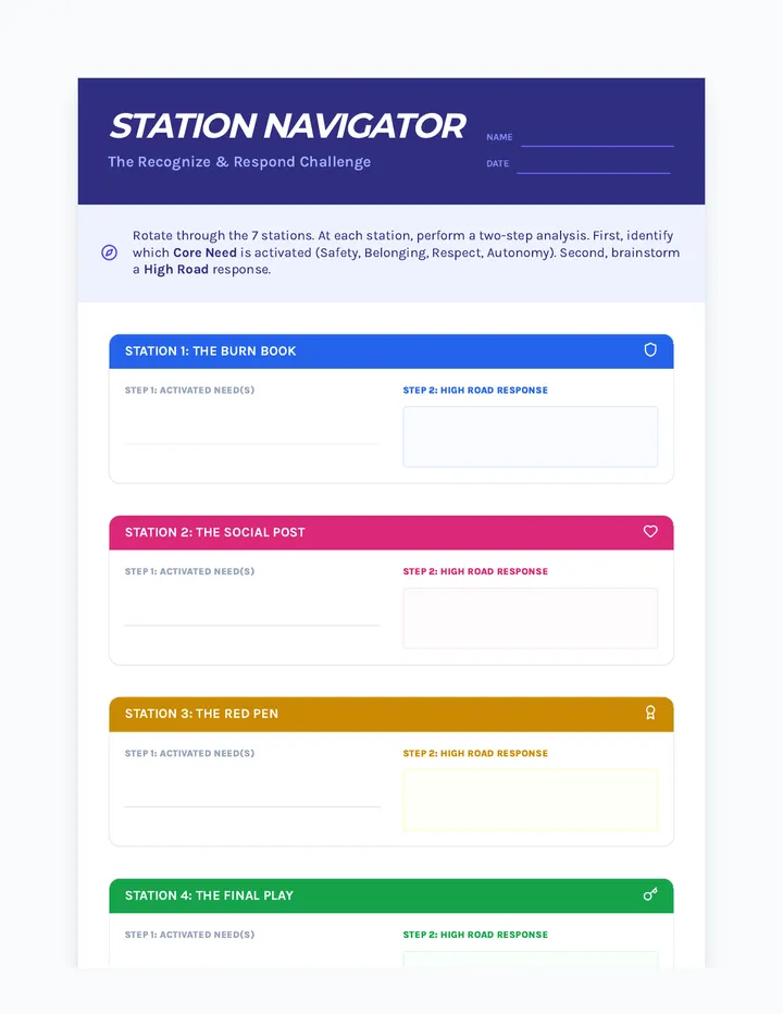Station Navigator Worksheet
