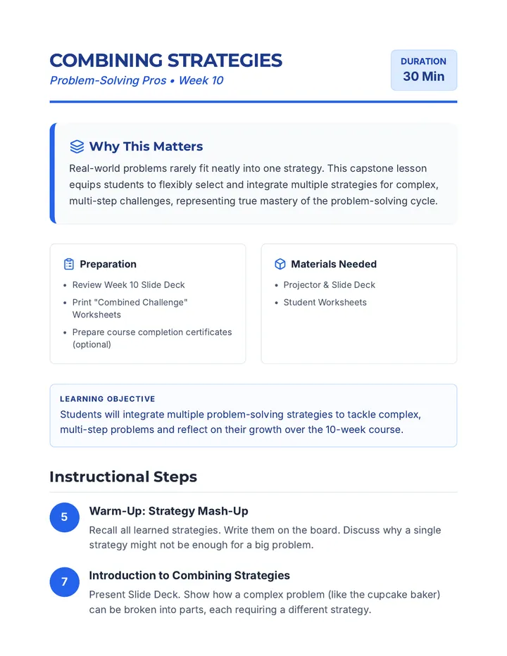 Week 10 Lesson Plan Document