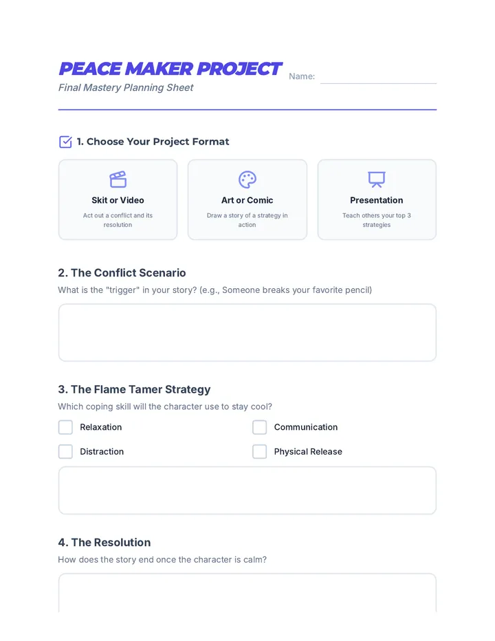 Peace Maker Project Planner