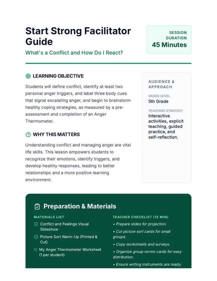 Start Strong Facilitator Guide