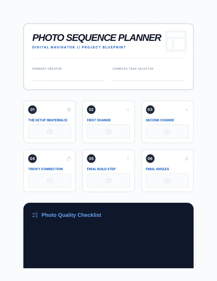 Photo Sequence Planner Worksheet