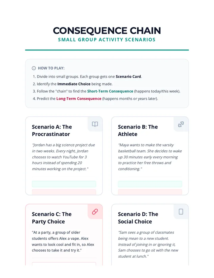 Consequence Chain Scenarios