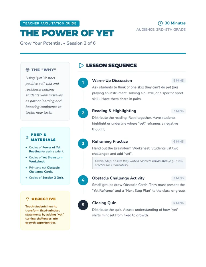 Session 2 Lesson Plan Teacher Guide