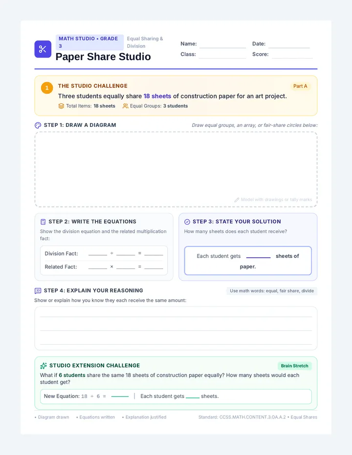 Paper Share Studio Worksheet