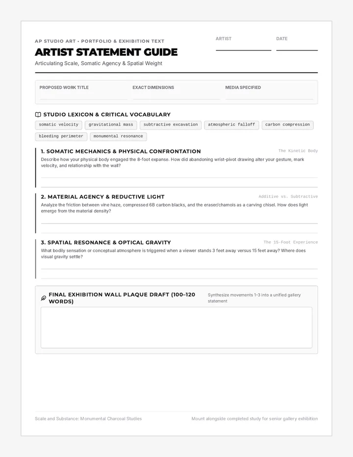 Monumental Artist Statement Guide