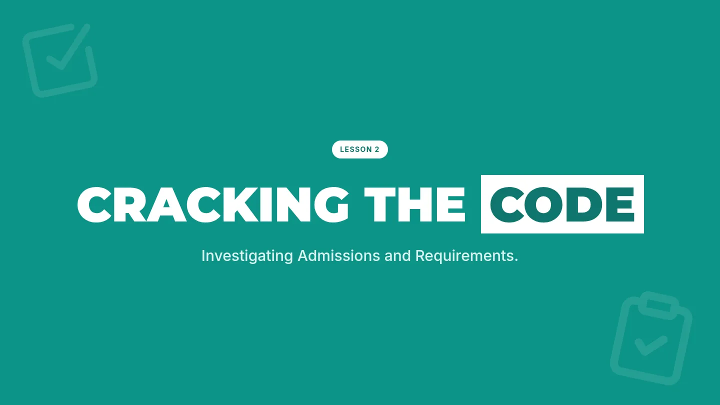 Admissions Requirements Slides