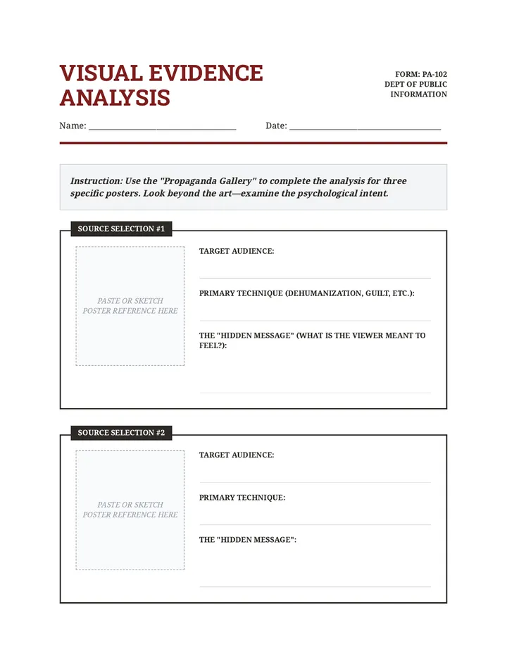 Poster Analysis Worksheet