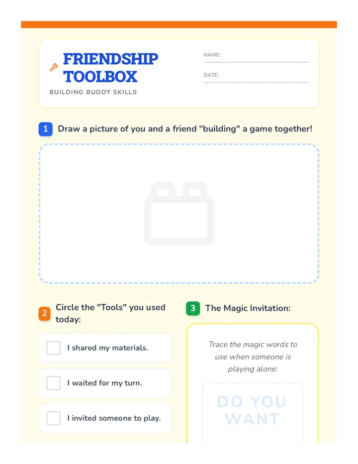 Friendship Toolbox Worksheet