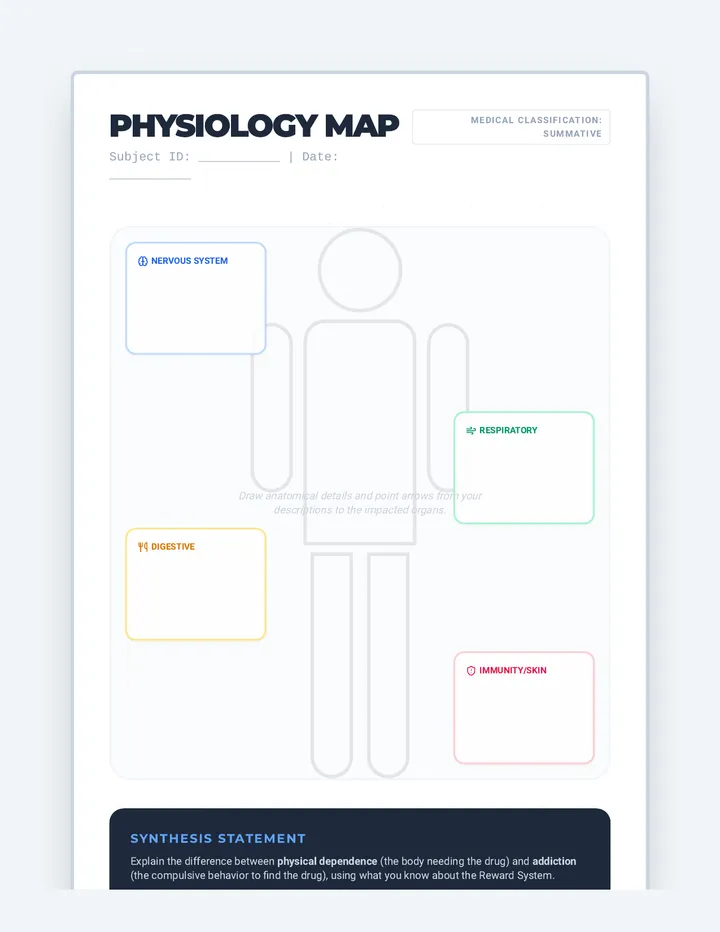 Physiology Body Map Template