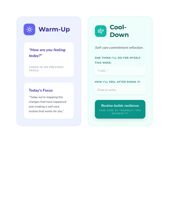 Session 4 Warm-Up and Cool-Down Document