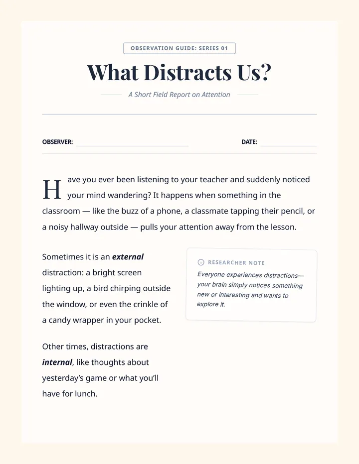 Focus Quest Reading Passage
