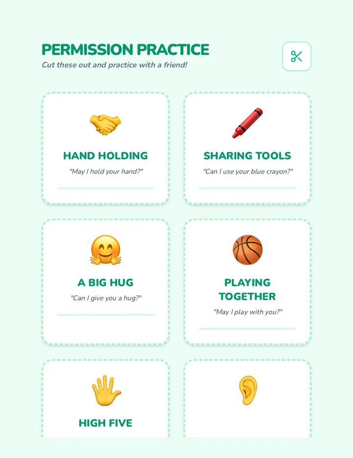 Permission Practice Cards