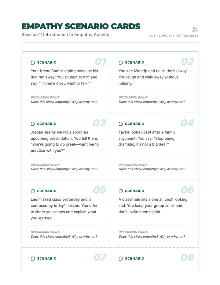 Empathy Scenario Cards