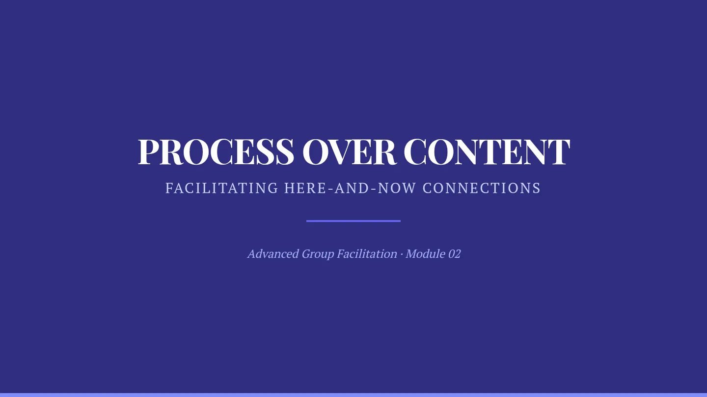 Process over Content Slides