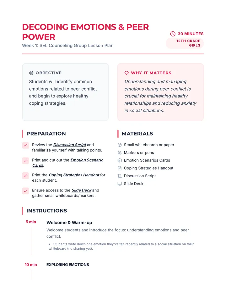 Decoding Emotions Lesson Plan