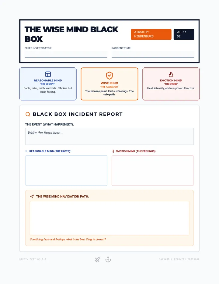 Black Box Wise Mind Worksheet