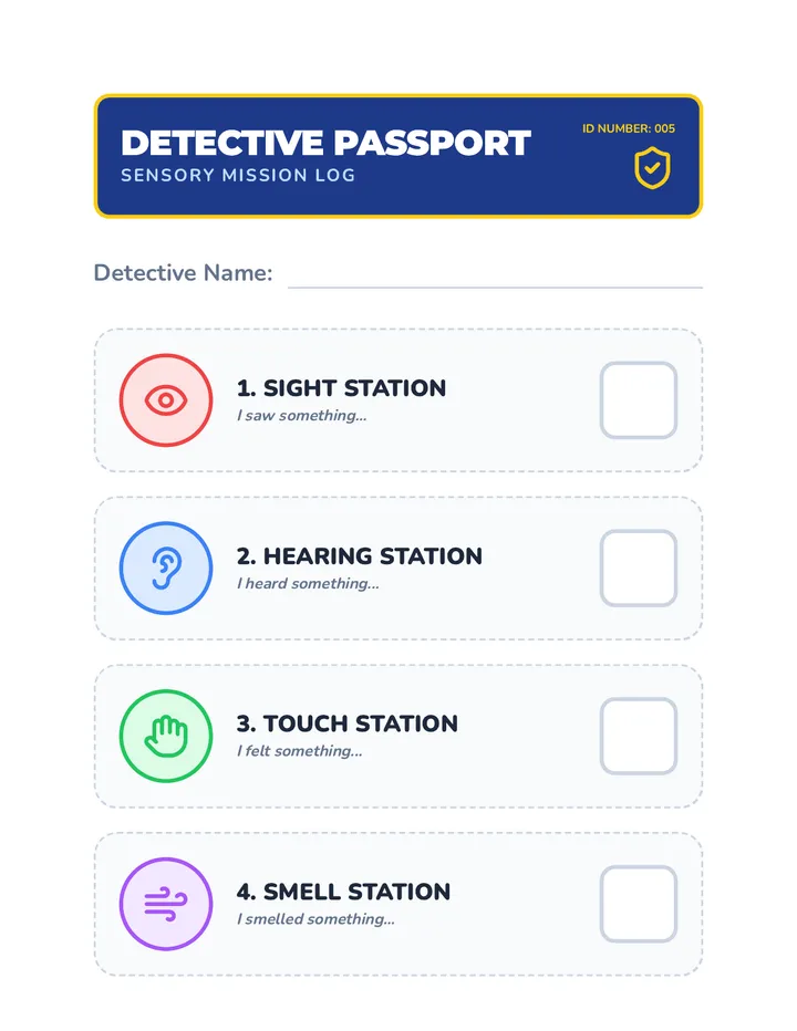 Detective Passport Worksheet