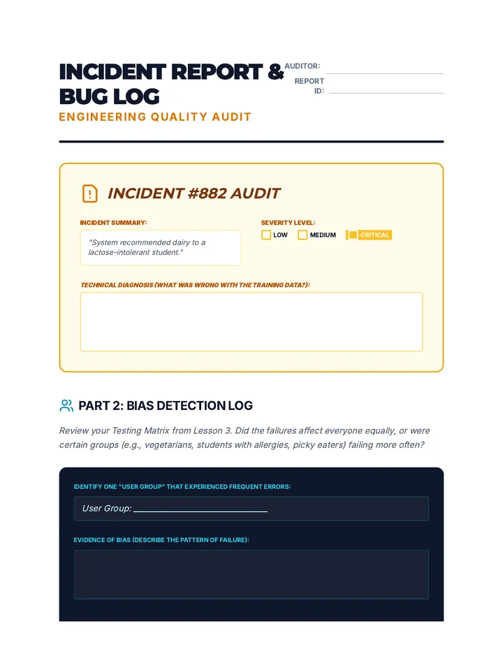 Incident Report Worksheet