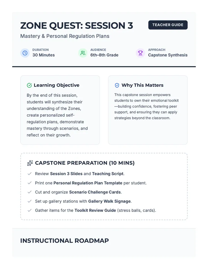 Session 3 Mastery Lesson Plan